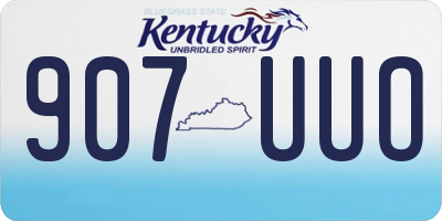 KY license plate 907UUO