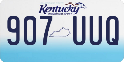 KY license plate 907UUQ