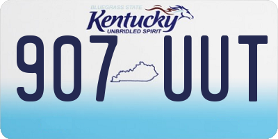 KY license plate 907UUT
