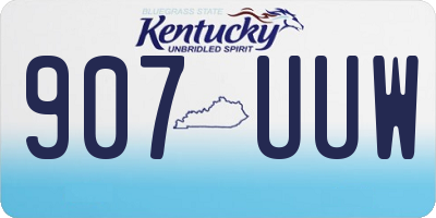 KY license plate 907UUW