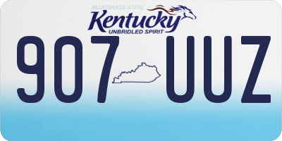 KY license plate 907UUZ