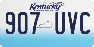 KY license plate 907UVC