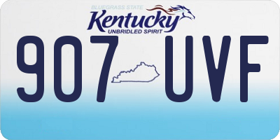 KY license plate 907UVF