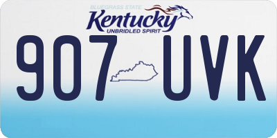 KY license plate 907UVK