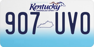 KY license plate 907UVO