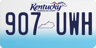 KY license plate 907UWH