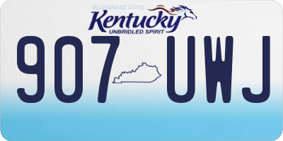 KY license plate 907UWJ