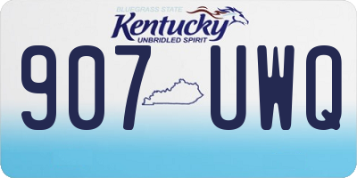 KY license plate 907UWQ