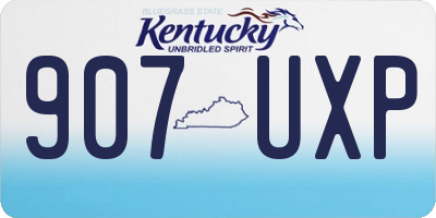 KY license plate 907UXP