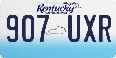KY license plate 907UXR