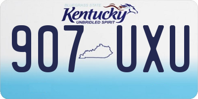 KY license plate 907UXU