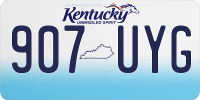 KY license plate 907UYG
