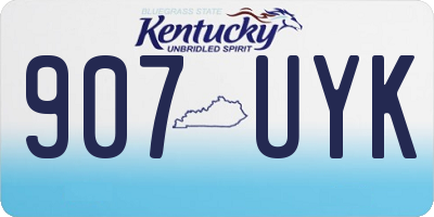 KY license plate 907UYK