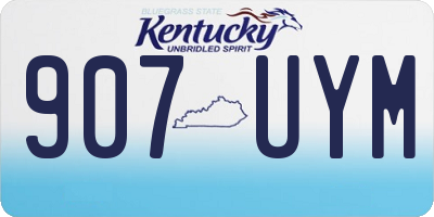 KY license plate 907UYM
