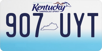 KY license plate 907UYT