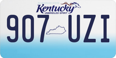 KY license plate 907UZI