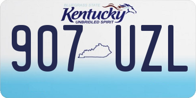 KY license plate 907UZL