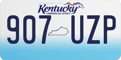 KY license plate 907UZP