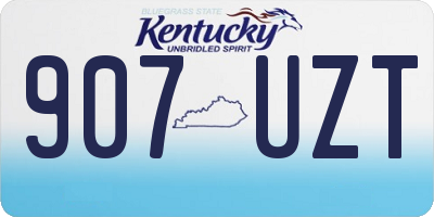 KY license plate 907UZT