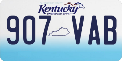 KY license plate 907VAB