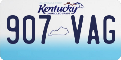 KY license plate 907VAG