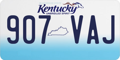 KY license plate 907VAJ