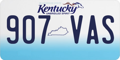 KY license plate 907VAS