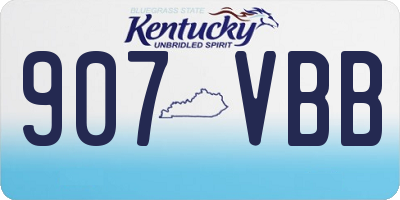 KY license plate 907VBB