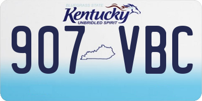 KY license plate 907VBC