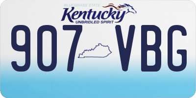KY license plate 907VBG