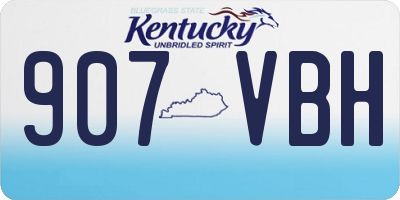 KY license plate 907VBH