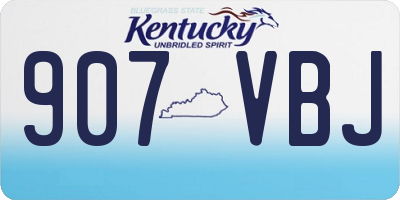 KY license plate 907VBJ