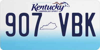 KY license plate 907VBK