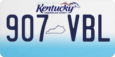 KY license plate 907VBL