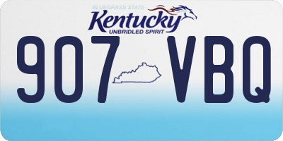 KY license plate 907VBQ