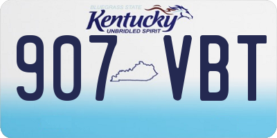 KY license plate 907VBT