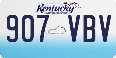 KY license plate 907VBV