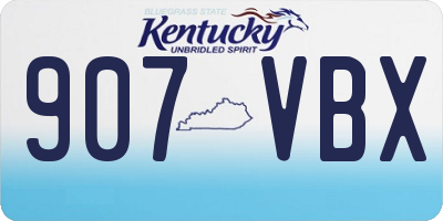 KY license plate 907VBX