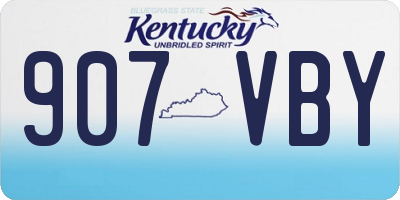 KY license plate 907VBY