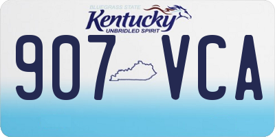 KY license plate 907VCA