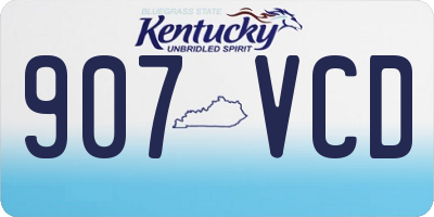 KY license plate 907VCD