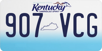 KY license plate 907VCG