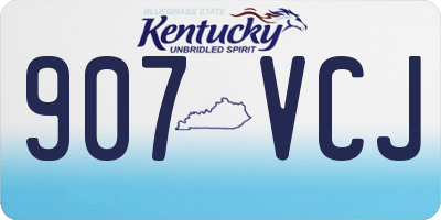 KY license plate 907VCJ