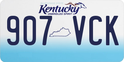 KY license plate 907VCK