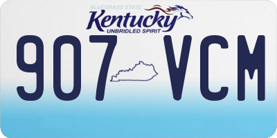 KY license plate 907VCM