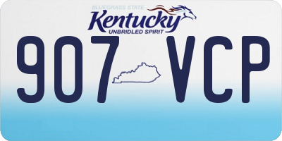 KY license plate 907VCP