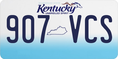 KY license plate 907VCS