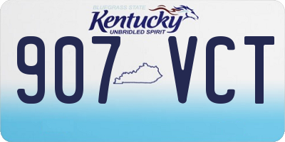 KY license plate 907VCT