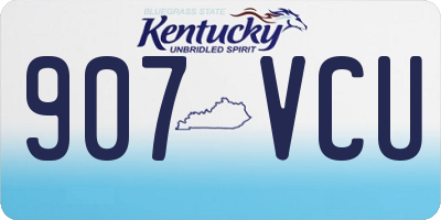KY license plate 907VCU