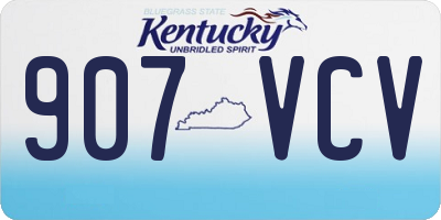 KY license plate 907VCV